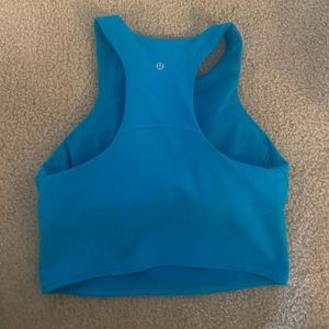 Lululemon Size 10 Crop Blue Top with pads